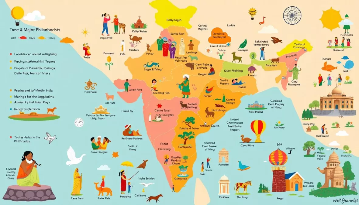 regional distribution of indian philanthropists